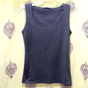 ZARA GREY STRETCH SPANDEX BLENDED TANK TOP SCOOP NECKLINE SZ M
